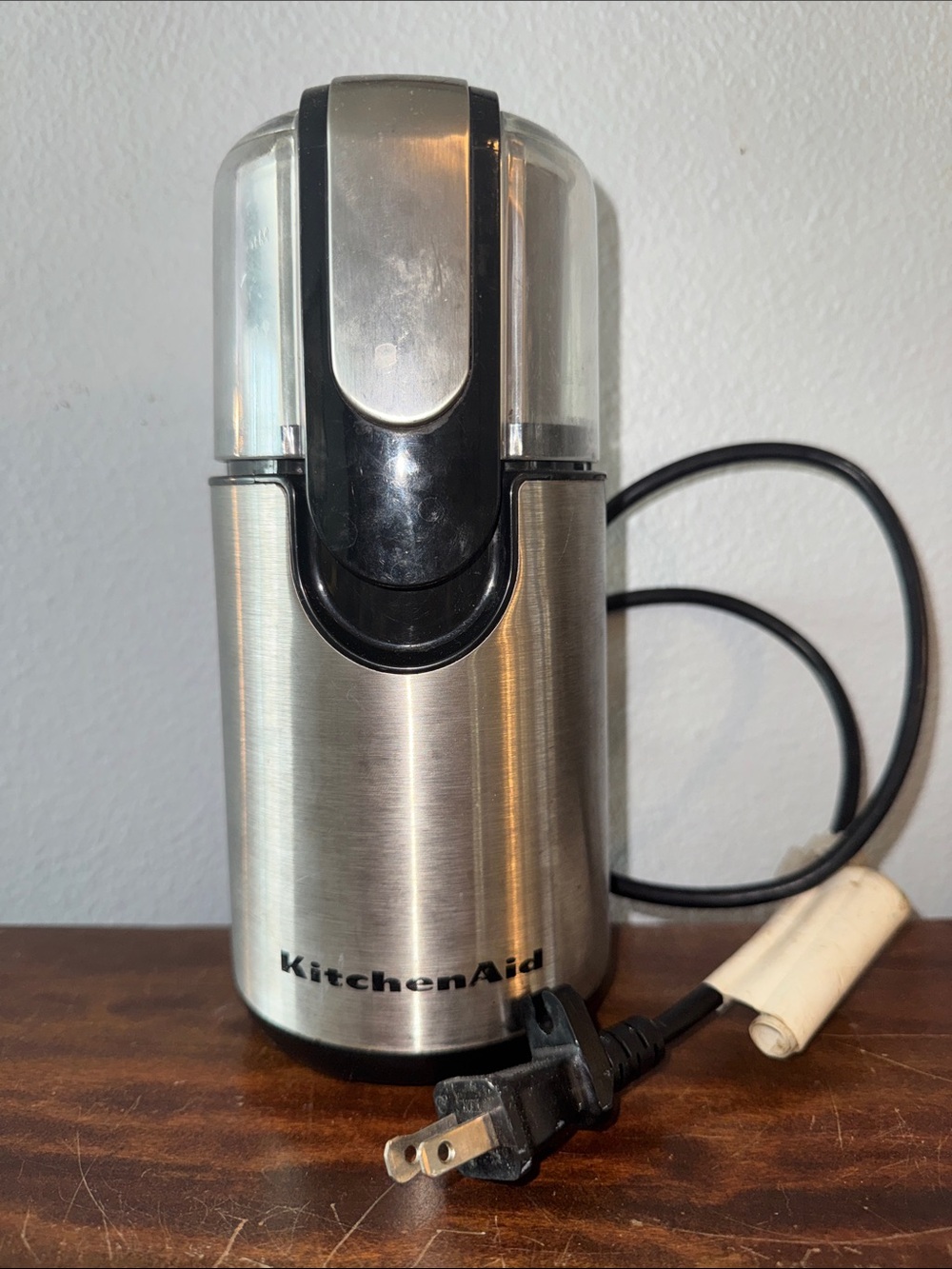 KitchenAid Stainless Steel Blade Coffee Grinder BCG1110B  4oz. Grind Bowl